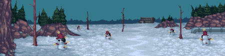 Pixel snow field